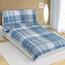 Bellatex Бавовняна постільна білизна Клітинка синя, 140 x 200 см, 70 x 90 см