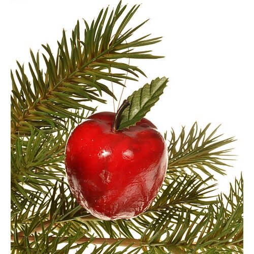 Sada vánočních ozdob Jablíčka, 6 ks, pr. 5 cm