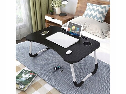 Laptop asztal, fekete