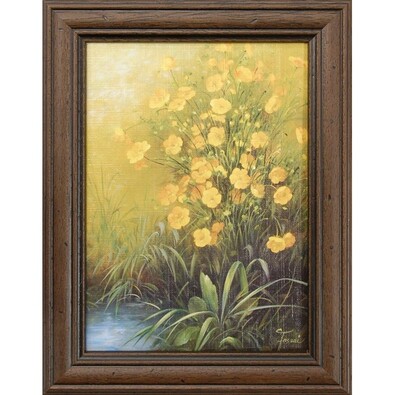 Obraz reprodukce Žluté květiny, 13 x 18 cm