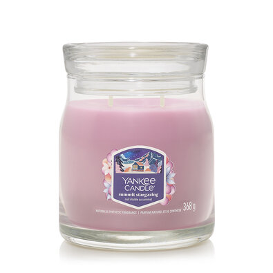 Yankee Candle Signature dišeča sveča v steklenem kozarcu, srednja Summit Stargazing, 368 g