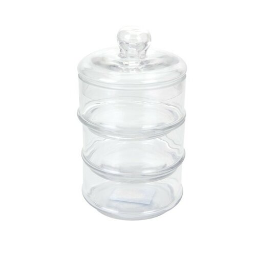 EH Steklena posoda za sladkarije 3 etaže, 1,5 l