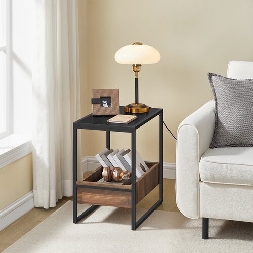 Beistelltisch E1082 BK, schwarz