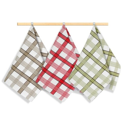 Bellatex Kuchynská utierka Káro, 50 x 70 cm, set 3 ks