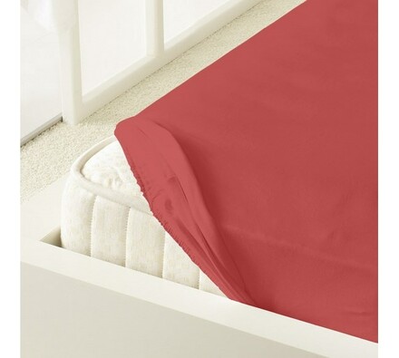 Prześcieradło Kleine Wolke mako jersey rubinowe, 9, 90 x 200