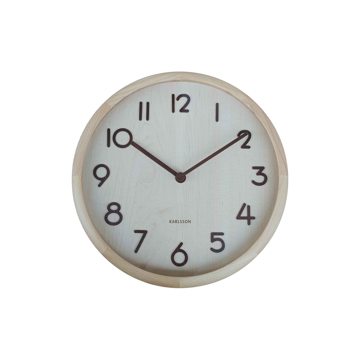 Dizajnové nástenné hodiny Karlsson 6021WD biele,priemer 30 cm