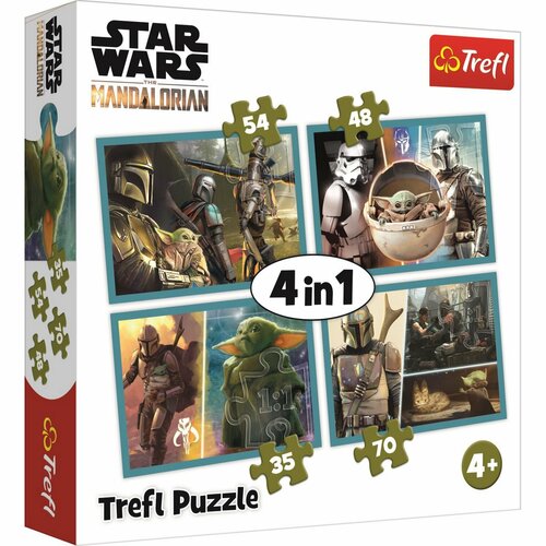 Trefl Puzzle Mandalorian és világa, 4in1 35, 48,54, 70 darab