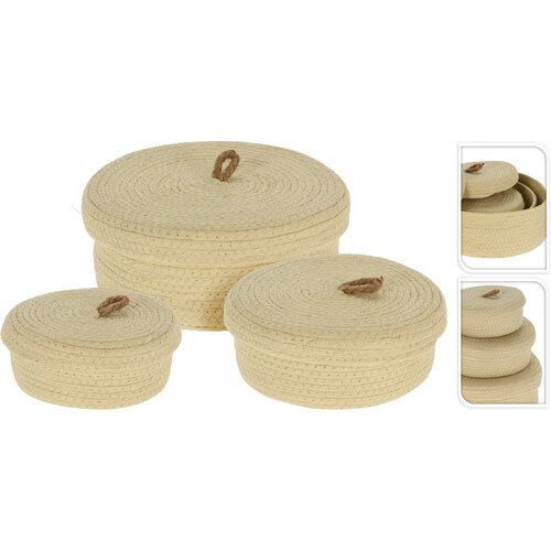 Komplet košaric za shranjevanje Toulouse krem, 3kos