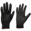 Sixtol Delovne poliestrske rokavice GLOVE PE-PU 9črne, velikost 9"