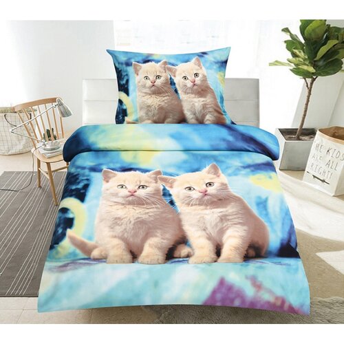 Cats 3D ágynemű, 140 x 200 cm, 70 x 90 cm