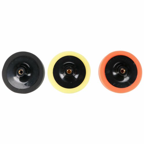 Sixtol Set Polierpads/-schwämme mitAutoreinigungscheibe, 3 Stück