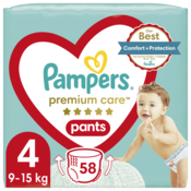 Pampers Plienky Premium Care Pants 58 ks, veľkosť 4