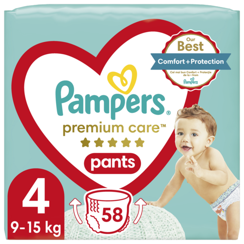 Pampers Pleny Premium Care Pants 58 ks, velikost 4
