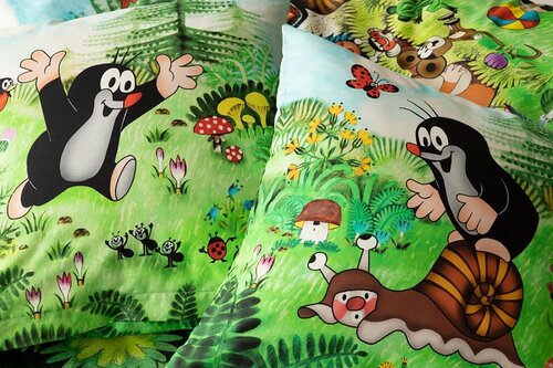 Matějovský Bombažno postelno perilo Deluxe Krtek vgozdu, 140 x 200 cm, 70 x 90 cm