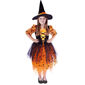 Rappa Detský kostým Čarodejnica s klobúkom, veľ. M, oranžová