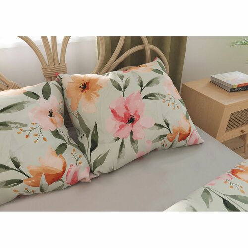 Pościel satynowa Floralis, 140 x 200 cm, 70 x 90 cm