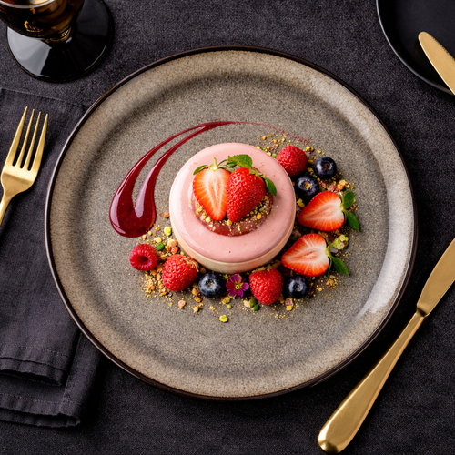 Steingut-Dessertteller Moss, Durchmesser 20 cm