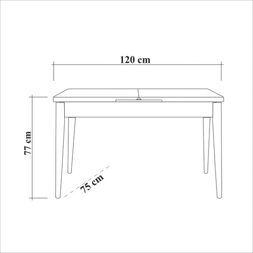 Masă de luat masa Oliver Open Barok Black