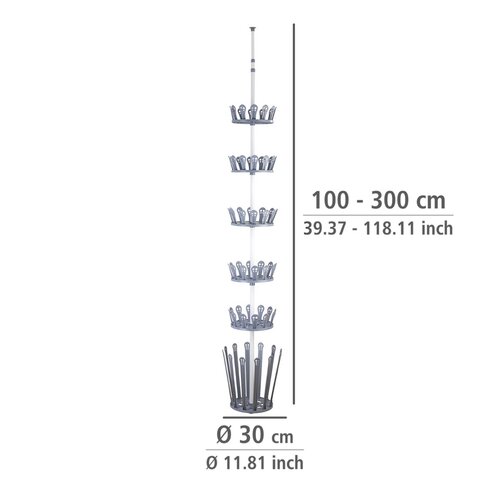 Wenko Achilles teleskopski stojalo za čevlje, 36parov