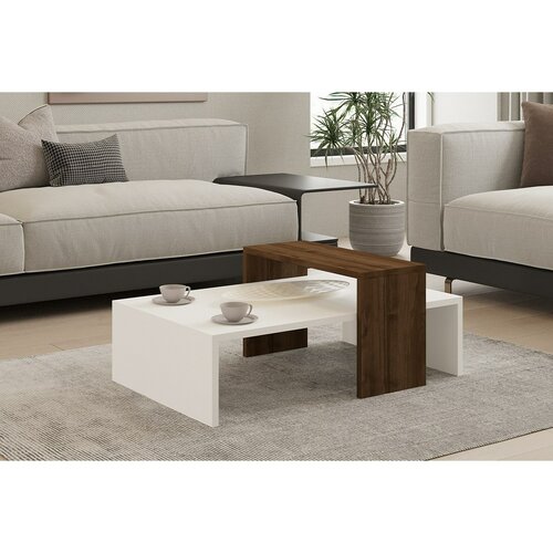 Konferenční stolek Glow White and Walnut
