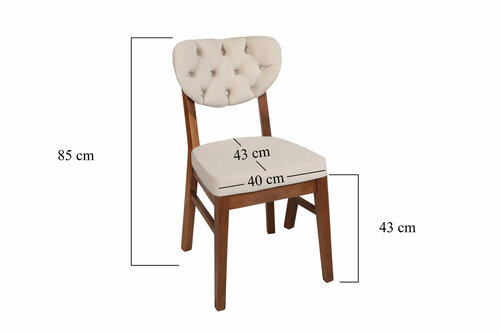 Sada jídelních židlí Elma Beige, 2 ks