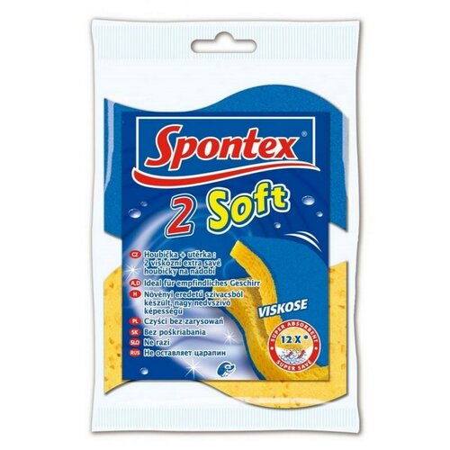 Spontex 2 Soft viskózna hubka na riad 2 ks