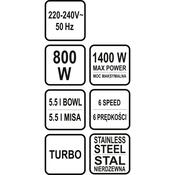 LUND TO-67805 stolný mixér, 1400 W