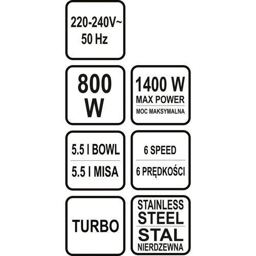 LUND TO-67805 stolní mixér, 1400 W