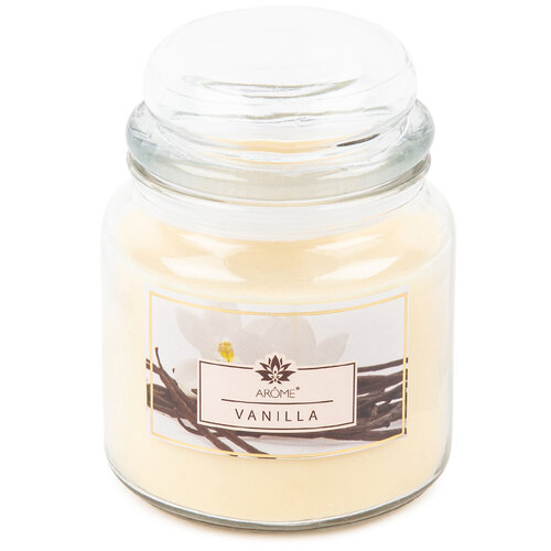 Arome Duża świeczka zapachowa w szkle Vanilla, 424 g