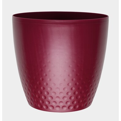 Plastia Plastična posoda za cvet Perla 16 cm,rdeča