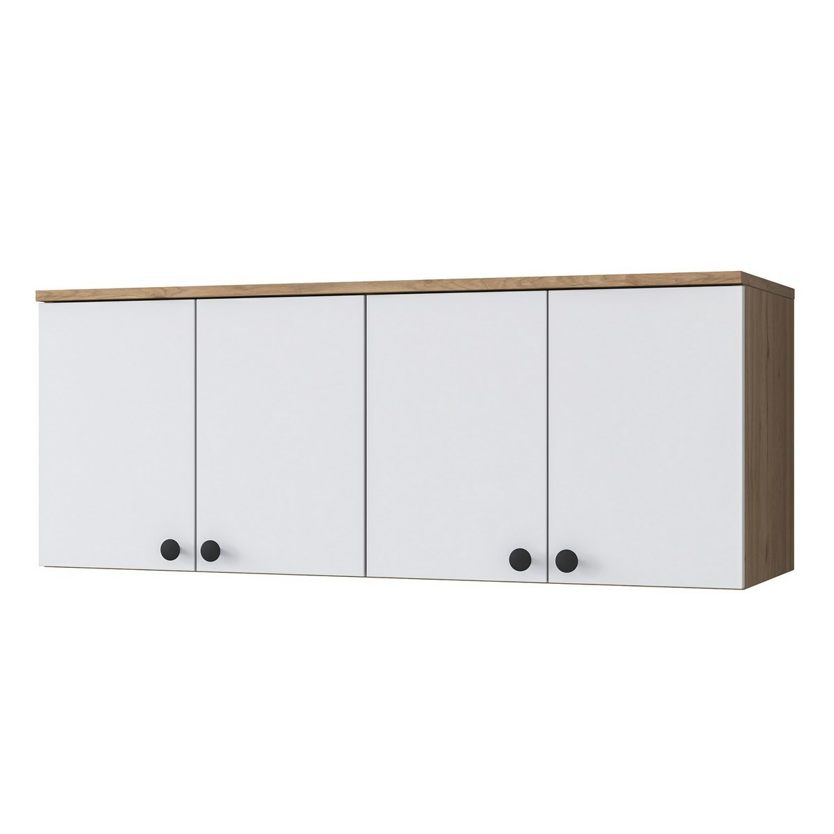 Nástěnná skříňka Bany Walnut and White