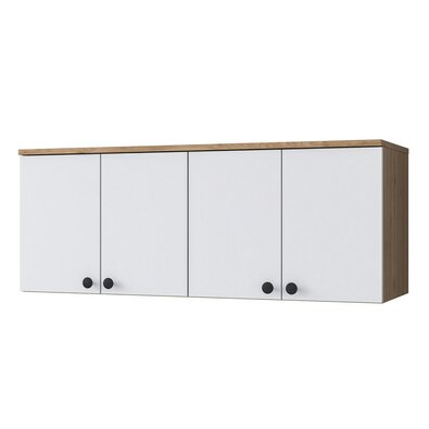 Nástěnná skříňka Bany Walnut and White