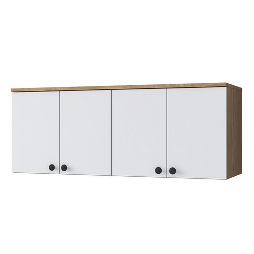 Nástěnná skříňka Bany Walnut and White