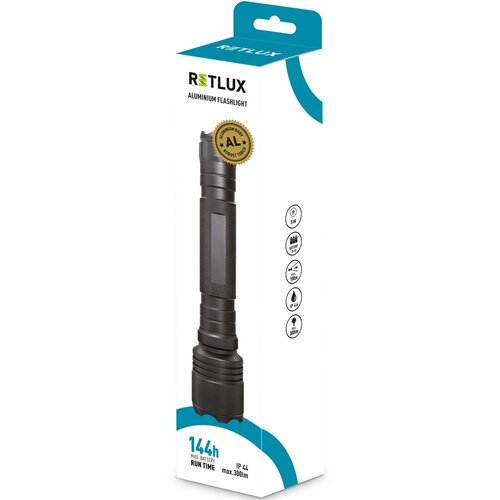 Retlux RPL 114 Ruční LED svítilna na D baterie, dosvit 100 m, výdrž 168 hodin