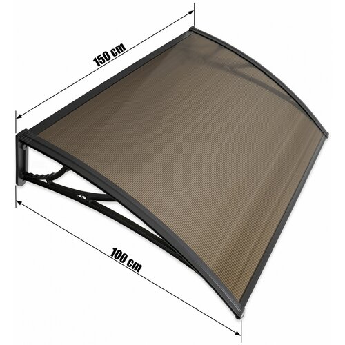Aldotrade Copertină pentru ușă 150 x 100 cmLagrada, maro