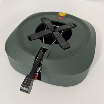 Stojak na choinkę z pedałem, ciemnozielony