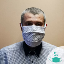 Masca facială Sanybetka din bumbac, set 5 buc., mărime universală Masca facială Sanybetka din bumbac, set 5 buc., mărime universală
