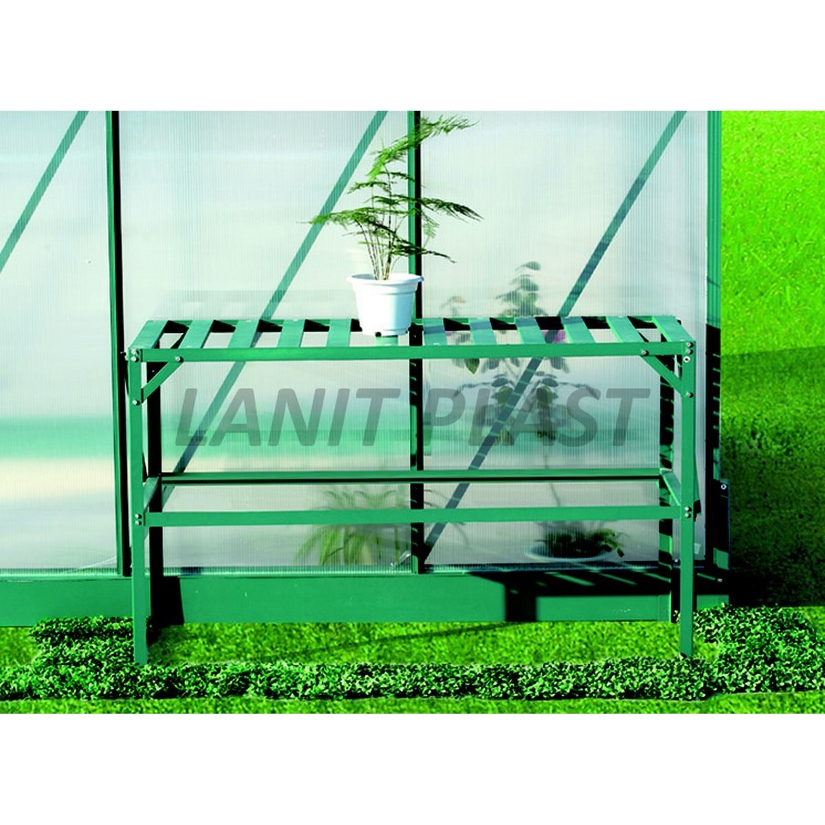 AL regál jednopolicový zelený LanitGarden