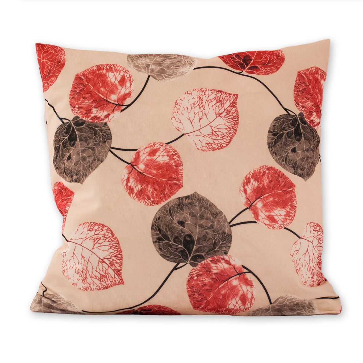 Jahu Obliečka na vankúšik Klasic lístky červená, 45 x 45 cm