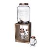 Orion Flasche 8,8 l mit Hahn, Ständer und 4 Gläsern Straw