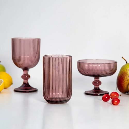 Altom kozarci Selena Purple, 430 ml, set 6 kosov