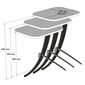 Skladací stôl Pion Black Marble, 3 ks