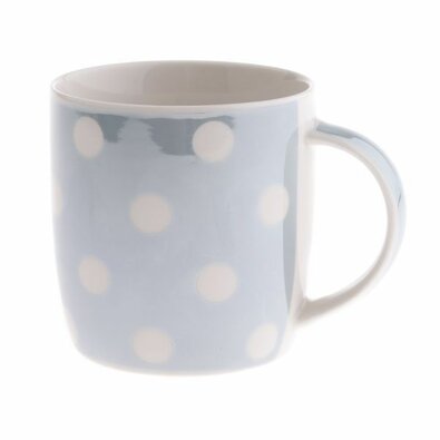 Porcelanasti hrnček Puntík 360 ml, modra