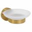 Sapho XR803GB X-Round Gold Seifenschale, Milchglas/Gold