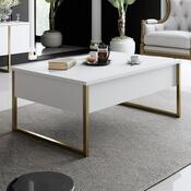 Luxe White and Gold dohányzóasztal