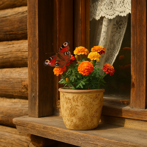 Керамічне кашпо для квіткового горщика Flores retro, 13 x 12 см