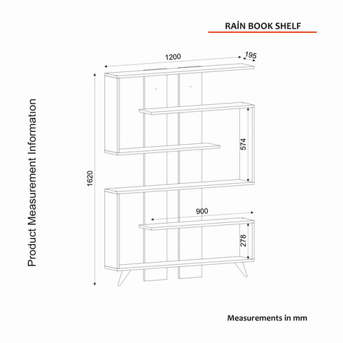 Biblioteczka Rain White Walnut