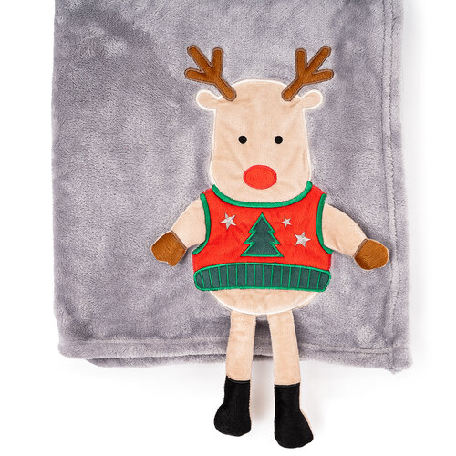 4Home Božična odeja Xmas Reindeer, 150 x 200 cm