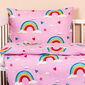 4Home Rainbow gyerek pamut ágyneműhuzat kiságyba, 100 x 135 cm, 40 x 60 cm