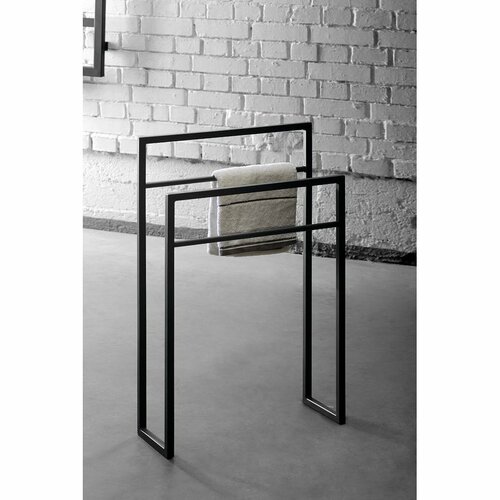 SAPHO Ska301 Ska stojak na ręczniki 55 x 79 x 20 cm, czarny matowy